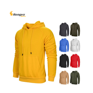 Sudaderas con capucha de lana para hombre, ropa de calle de Hip-Hop de Color sólido a la moda - Product Image 1