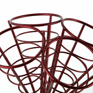 Soporte de cono de helado rojo vibrante Metal resistente Perfecto para fiestas de cumpleaños y exhibiciones de mesa de boda Soporte de postre ideal - Product Image 4