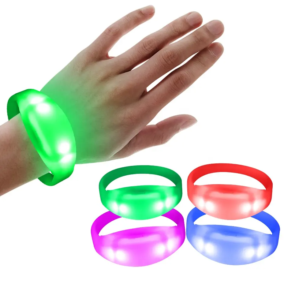 Gelang LED Remote Control, gelang konser LED kustom acara dapat diprogram