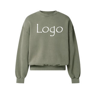 Quality Customized Logo Wholesale Oversized 100% Anti-Wrinkle Basics Cotton Blended Pullover <b>Men</b> Heavyweight <b>Sweatshirt</b> - Product Image 2
