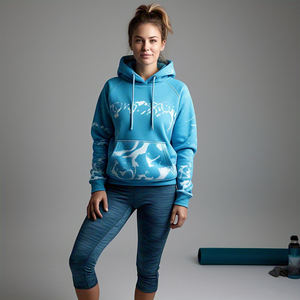 เสื้อมีฮู้ดและกางเกงขาสั้นแบบสวมหัวโอเวอร์ไซส์ของผู้หญิงชุดวอร์มกางเกงขาสั้นผ้าฟลีซมีฮู้ดสำหรับฤดูหนาว - Product Image 5