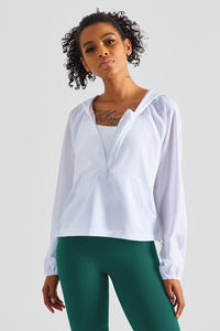 Nueva Sudadera con Capucha Extra Grande para Mujer, Protección Solar, Antiarrugas y Transpirable, con Cierre y Logotipo Personalizado - Product Image 4