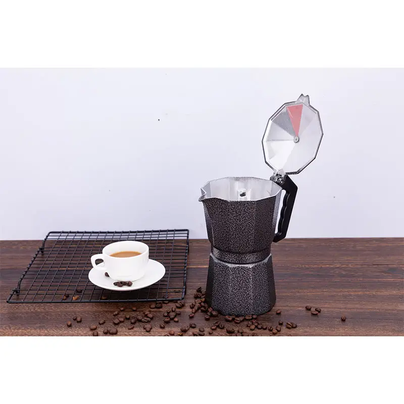 Fabricante de potes de café expresso moka de alumínio de luxo personalizados por atacado