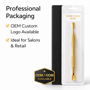Herramienta de Alta Calidad para Cutículas de Doble Punta, Dorada, de Acero Inoxidable, Empujador y Removedor de Cutículas, para Manicura y Pedicura, Reutilizable, OEM Personalizado - Product Image 6