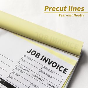 Moduli di ordine di lavoro senza carbone 7.5X11 pollici fatture per portafoglio ordini di vendita di piccole imprese con supporto 2 3 parti - Product Image 3