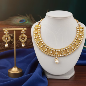 Nouveaux bijoux polonais Rajwadi Antique à la mode 36.6cm Mangalsutra pour les femmes 43gm création de pierre naturelle pour les occasions spéciales de mariage - Product Image 1