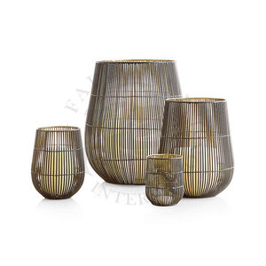 Nouveau design tendance, bougeoir en fil de fer métallique pour décoration intérieure/extérieure, mariage et Noël, fait à la main, durable - Product Image 2