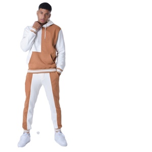 Ropa de calle para hombre Chándal informal de peso pesado Nuevo estilo Cremallera Sudadera con capucha y pantalones de chándal Conjunto de ropa deportiva de dos piezas - Product Image 3