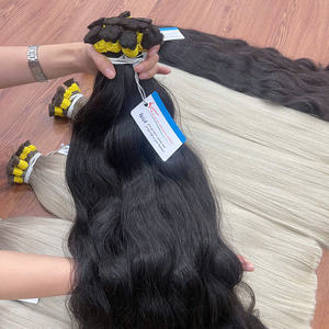 Extensions de cheveux vierges ondulés en vrac les plus vendues, 100% cheveux humains vietnamiens, toutes couleurs compatibles avec la teinture, lots de 100g - Product Image 3