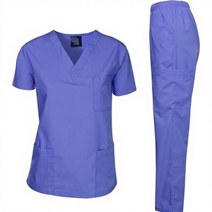 Conjunto de Uniformes Médicos Unisex Personalizados, Uniformes de Hospital, Blusas de Punto con Spandex y Protección Contra Agujas para Doctores - Product Image 1