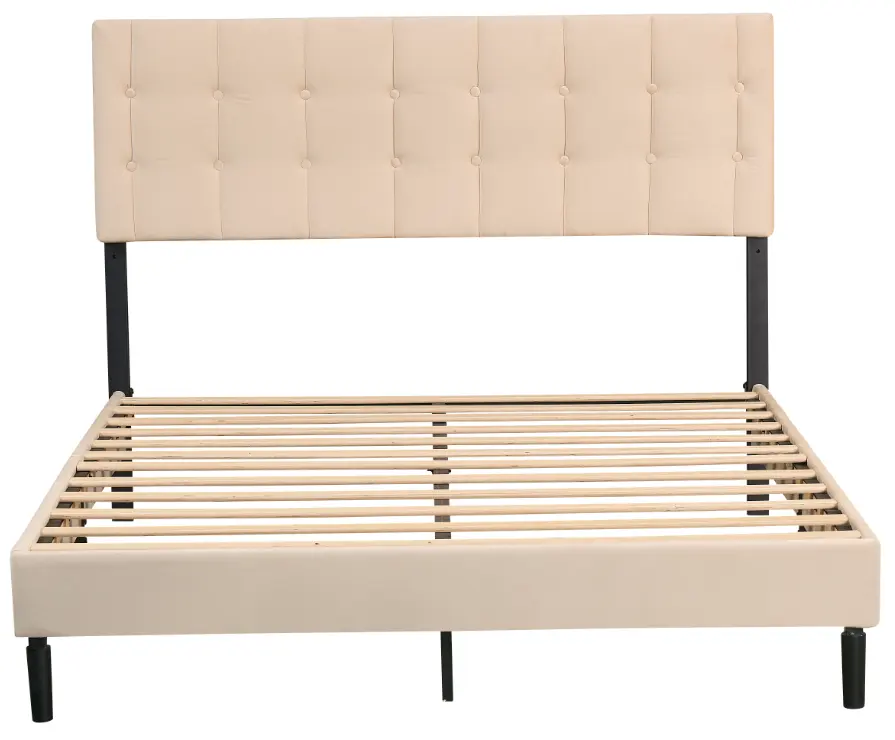 Latest Double Metal Beds Soft Headboard Design Metal Base Bed