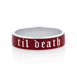 แหวนเงินแท้เคลือบลายเชอร์รี่มอคค่าขายดีขายดีได้รับความนิยมของขวัญวันครบรอบแต่งงานที่เรียงซ้อนกันจนเป็นคำสัญญา - Product Image 2