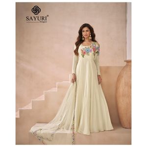 ชุดผ้า Anarkali โดย Fab Zone ชุดเย็บปักด้วยผ้าไหมผ้าจอร์เจีย - Product Image 4