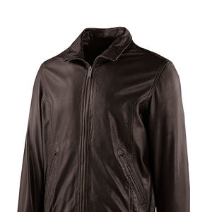 Custom Manufacturer Bomber Men Genuine Cowhide <b>Leather</b> <b>Jacket</b> Vegan Lightweight Fashionable Zippered Classic <b>Vintage</b> Biker Style - Product Image 2