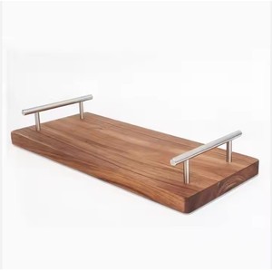 Suministros para restaurantes y hoteles Bandejas hexagonales Bandeja de madera de color marrón nogal - Product Image 5