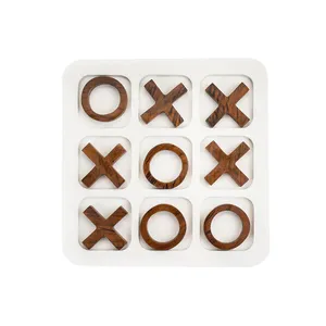 Tic tac toe en marbre durable, parfait cadeau d'anniversaire, jeu d'intérieur pour enfants et jeux de société en famille, offre spéciale - Product Image 2