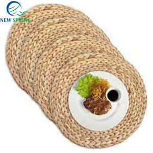 High Quality Eco-Friendly Knitted Natural Material Non-Slip Insulated Lightweight Water Hyacinth Customizable Tablemat Home - Product Image 6