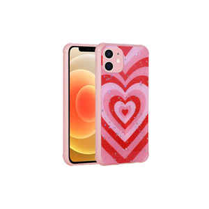 Funda de Silicona de Lujo con Purpurina para iPhone 12, Diseño de Corazón con Acabado Brillante, Protector de Teléfono MSRA Popy, Cubierta de Protección para Cámara - Product Image 1