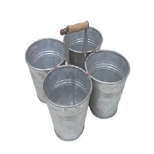whole sale galvanized metal <b>planter</b> bucket indoor outdoor <b>planter</b> herb plant pot metal bucket used for home & hotel decoration - Product Image 3