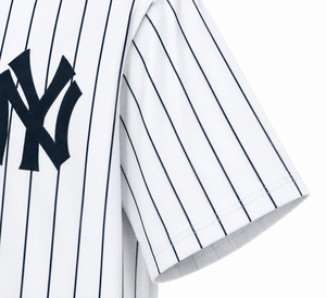 SINEWY SPORTS Maillot de baseball imprimé sublimé personnalisé à rayures pour homme, manches courtes, boutons sur le devant, respirant, 100% polyester - Product Image 4