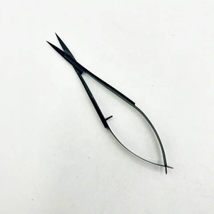 Micro ciseaux en acier inoxydable de 12cm avec poignée à ressort Ciseaux de coupe de cheveux faciaux à pointe pointue pour la coupe de cheveux de sourcils de narine - Product Image 6