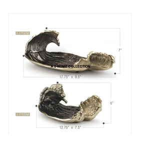 Juego de último diseño decorativo de 2 aperitivos de chocolate decorativos de aluminio de forma única y cuenco para servir frutas a la venta - Product Image 1