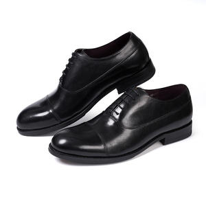 Zapatos de Trabajo Duraderos de Cuero Vacuno con Forro Antiolor y Tacón Antideslizante, Zapatos Casuales para Hombre, Zapatos para Uso Diario - Product Image 1