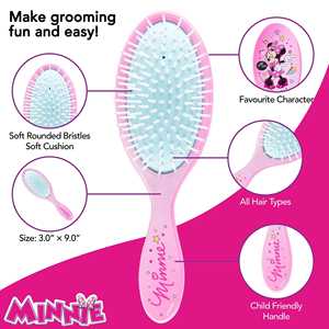 MUESTRA RETAIL H.E.R. Accesorios para el Cabello de Minnie Mouse Junior, Juego de 5 Piezas que Incluye 1 Cepillo Grande para el Cabello y 4 Accesorios Pequeños de Minnie - Product Image 1