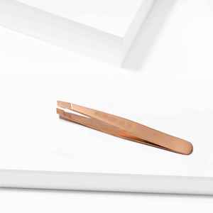 Pince à épiler à sourcils personnalisée professionnelle outils de beauté en acier inoxydable faits à la main Extension de pointe oblique équipement de travail de haute qualité - Product Image 2