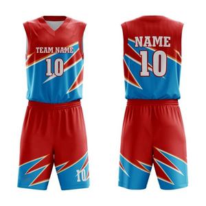 Venta al por mayor de uniformes de baloncesto por sublimación personalizados conjuntos de tallas grandes de secado rápido transpirable 100% poliéster logotipo personalizado - Product Image 4