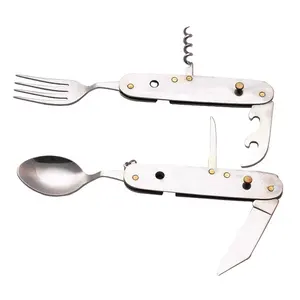 Detachable stainless steel multi tool utensils flatware camping travel cutelry for picnic