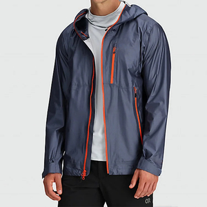 Veste coupe-vent respirante en lin pour hommes et femmes, fermeture à glissière, survêtement coupe-vent deux pièces pour l'hiver, tenue solide devant - Product Image 4