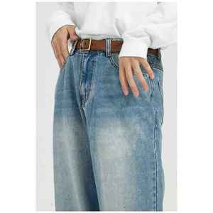 กางเกงยีนส์ขายาวสำหรับผู้ชายกางเกงผ้าเดนิมขาตรงทรงสกินนี่แบบลำลองมีสไตล์ทันสมัยทนทานคุณภาพสูง - Product Image 5