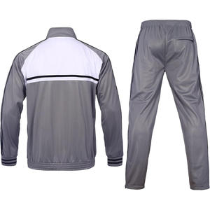 Ensemble de sport Slim Fit pour hommes Ensemble de survêtement à motif uni imprimé de logo personnalisé pour l'entraînement et l'image de marque pour le printemps - Product Image 2