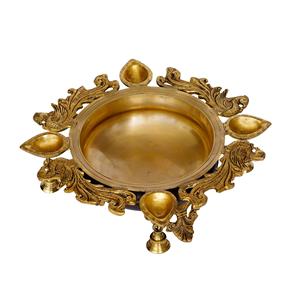 Cuenco Urli de latón decorativo de lujo hecho a mano, mejor precio, regalos de boda y pétalos románticos, caja de exhibición embalada para ocasiones de fiesta - Product Image 1