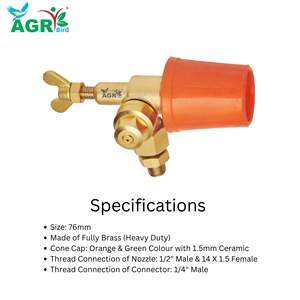 Pistolet de pulvérisation agricole 76 mm avec double buse, outil de pulvérisation agricole durable pour la pulvérisation des cultures - Product Image 3