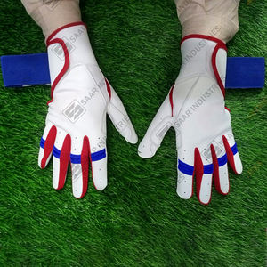 Gants de frappe de baseball en cuir véritable pour adultes, personnalisables, ambidextres, durables, de qualité supérieure pour l'entraînement, logo de couleur personnalisée - Product Image 2