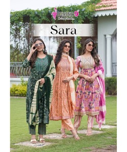 Traje étnico de moda de red de seda bordado hilo secuencia trabajo Salwar Kameez Bodas de lujo Dupatta ropa precio al por mayor - Product Image 6