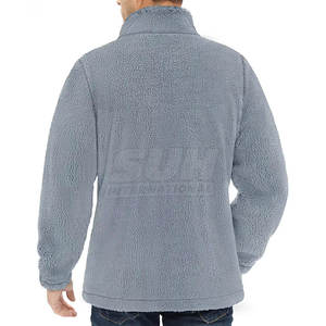 Custom Logo Design <b>Men</b> <b>Sherpa</b> <b>Jacket</b> Winter Stand Collar Front Logo Quick Dry Breathable Eco-Friendly High Quality Low MOQ OEM - Product Image 2