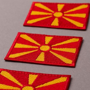 ธงของแพทช์นอร์ทมาซิโดเนียปักสัญลักษณ์ประจำชาติแผ่นธงนอร์ทมาซิโดเนีย - Product Image 5