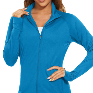 Chaqueta de chándal de alto rendimiento para mejorar Chaquetas de chándal transpirables con cremallera frontal de poliéster 2025 para mujer - Product Image 3