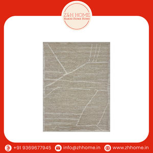 Tapis rectangulaire moderne en laine beige à nœuds faits à la main, antidérapant, lavable, à poils moyens, pour cuisine, hôtel, salle à manger, grand format - Product Image 5