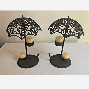 A-One Design décoration de la maison fil bougeoir votif avec revêtement en poudre de couleur marron finition Base ronde bougie votive - Product Image 4