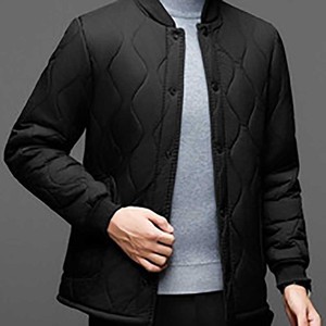 Chaqueta de lana de cordero holgada para hombre con diseño de logotipo personalizado OEM, forro pequeño de algodón para abuelo, ropa interior de invierno, chaqueta cálida de algodón para papá - Product Image 3