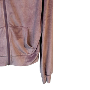 Sweat à capuche confortable pour homme adulte en velours d'hiver 300 GSM avec fermeture éclair et manches longues couleur grise vêtements décontractés sweat à capuche - Product Image 5