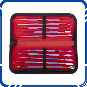 Vaslcare-Espátula para tallado dental, cuchillo de yeso, instrumento de titanio de acero inoxidable, kit de herramientas de tallado de cera para dentista - Product Image 6