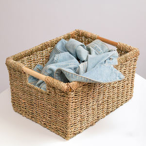 Vietnam Factory Price <b>Storage</b> <b>Baskets</b> Wholesale Durable Eco Friendly Organizer Natural Handmade Design - SB2033 - Product Image 4