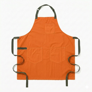 Tablier de Chef Personnalisé avec Logo, Multi-Poches, Tendance, pour Restaurant, Barbecue, Café, Serveur, Barbier, Sans Manches, Imperméable, en Toile de Coton - Product Image 3
