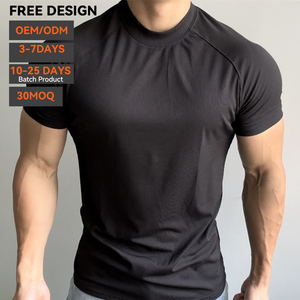 T-shirt de sport personnalisé en polyester et élasthanne, compression, séchage rapide, respirant, pour la gym et le fitness, avec logo personnalisé, haute performance, pour homme - Product Image 3
