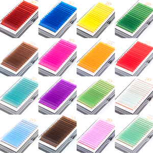 Pestañas de visón de colores, extensiones de pestañas individuales de visón, mega volumen, fibra de alta calidad, coreanas, PBT, etiqueta personalizada al por mayor - Product Image 2